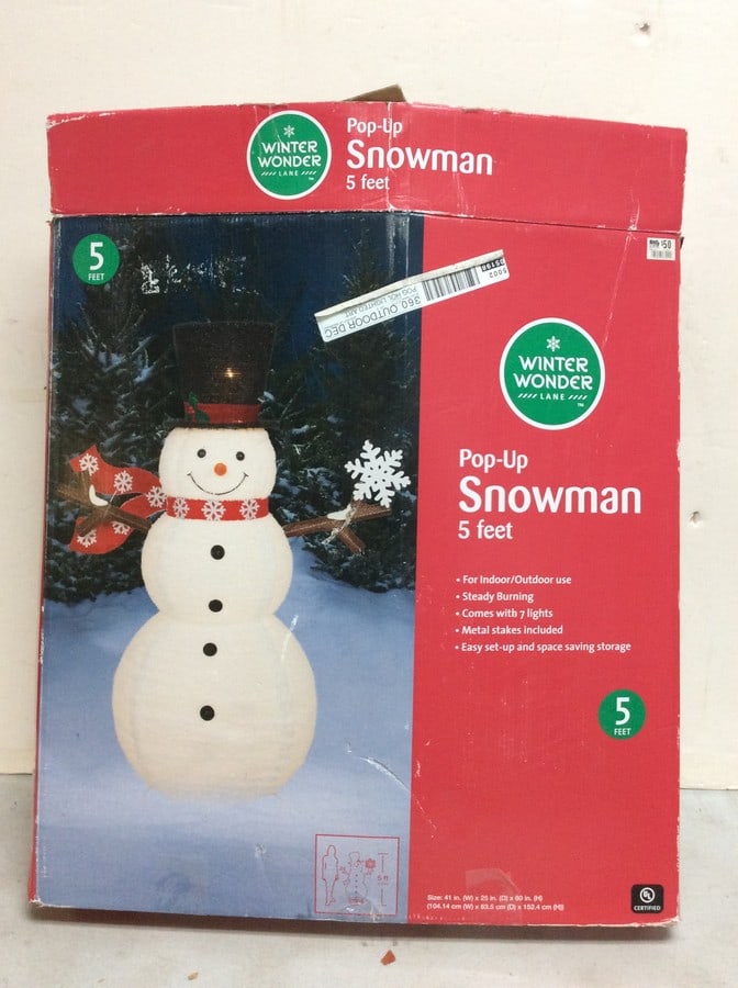 Winter Wonderland pop up snowman(5ft.): Winter Wonderland pop up snowman(5ft.)
