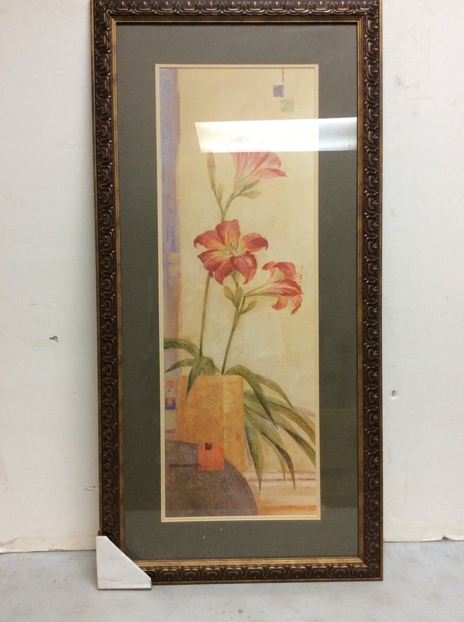 Framed and signed floral print(21.5in.x43in.) (1 of 1)