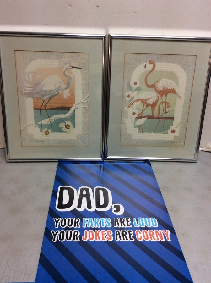 Jumbo Happy Father's day card and framed/signed artwork(17in.x21in.) (1 of 1)