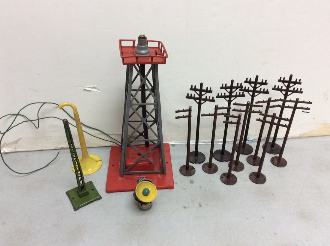 American Flyer switches, lights, and more(10.5in.tallest) (1 of 1)