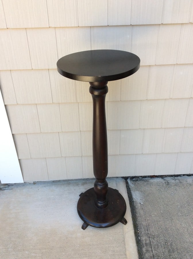 MCM Wooden circular table(34.25in.tall) (1 of 1)