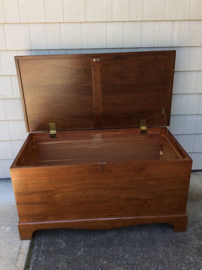 MCM wooden chest(44in.x22in.x22in.): MCM wooden chest(44in.x22in.x22in.)