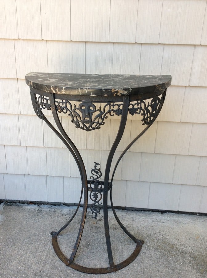MCM marble top stand(about 33in.tall) (1 of 1)