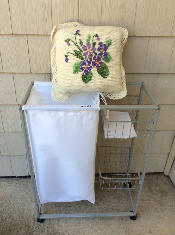 White rolling cart organizer(21in.x10in.x29.5in.) (1 of 1)