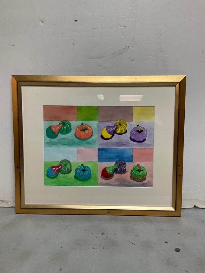 Framed and signed watercolor artwork(18in.x22in.) (1 of 1)