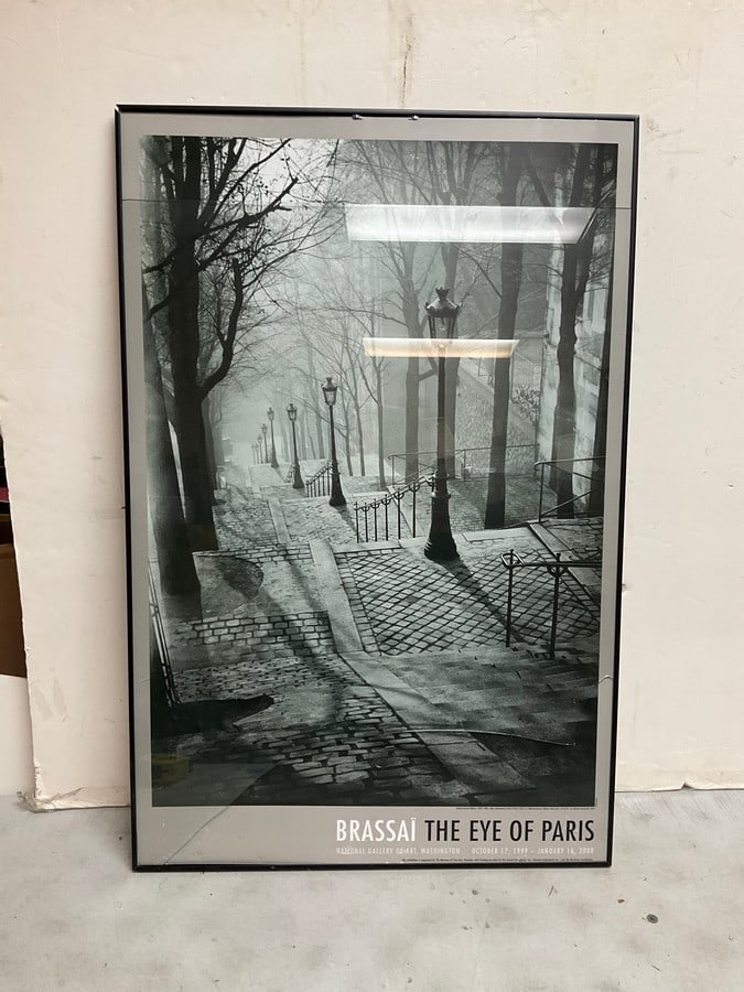 Brassai The Eye of Paris National Gallery of art framed print(glass of frame cracked-25in.x38in.): Brassai The Eye of Paris National Gallery of art framed print(glass of frame cracked-25in.x38in.)