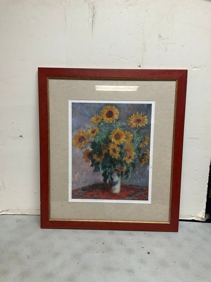 Framed floral artwork(31.5in.x28in.) (1 of 1)