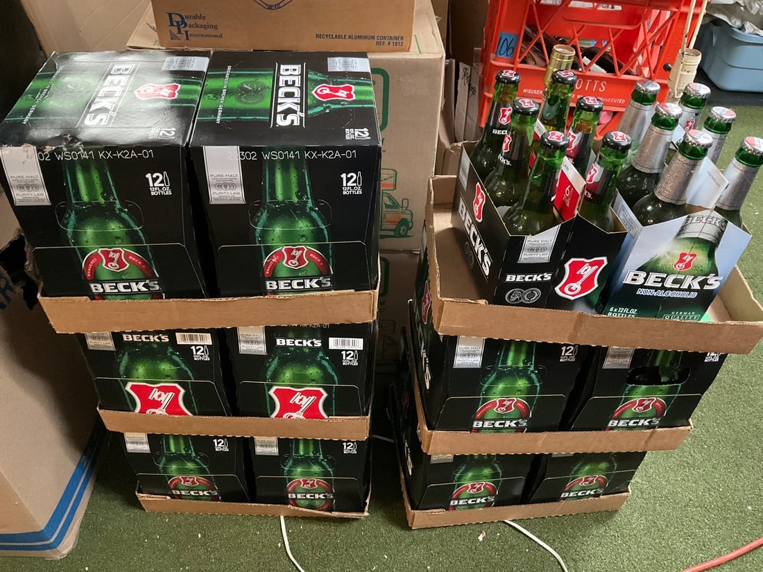 Beck’s cases of beer(11 total-1 non-alcoholic): Beck’s cases of beer(11 total-1 non-alcoholic)