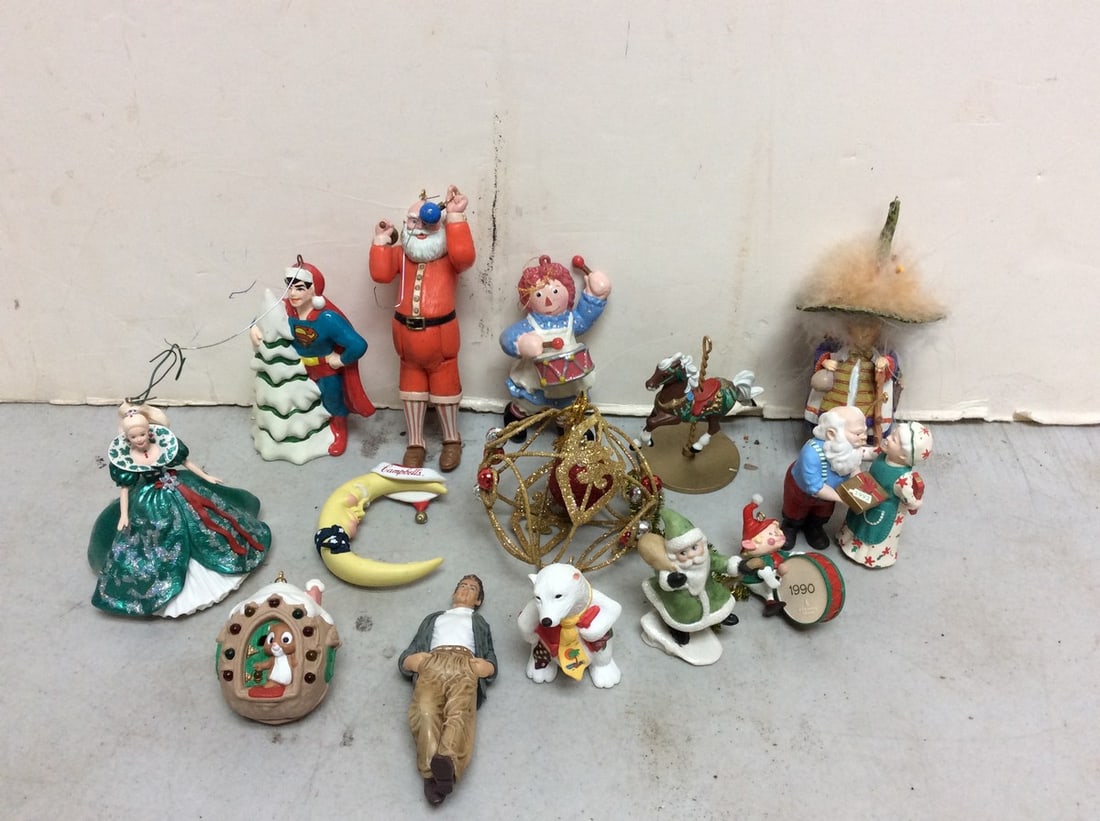 Vintage Christmas ornaments(Raggedy Ann, Superman, and more): Vintage Christmas ornaments(Raggedy Ann, Superman, and more)