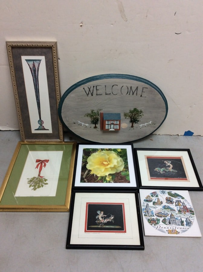 Various framed artwork and wall hanging decor(16in.x10.5in.) (1 of 1)