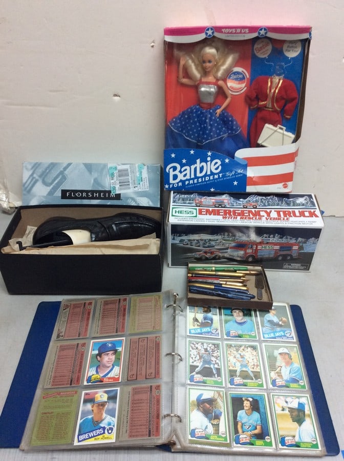 Florsheim Dress Shoes, President Barbie, Hess Emergency Truck, Baseball Cards and more: Florsheim Dress Shoes, President Barbie, Hess Emergency Truck, Baseball Cards and more