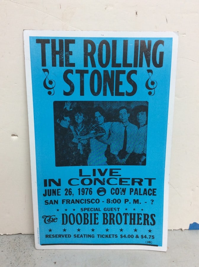 The Rolling Stones live in concert 1976 print on board(16in.x22in.) (1 of 1)