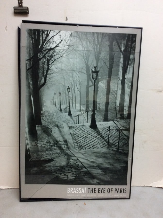 Brassai the eye of paris 25x38 frame and glass broken: Brassai the eye of paris 25x38 frame and glass broken