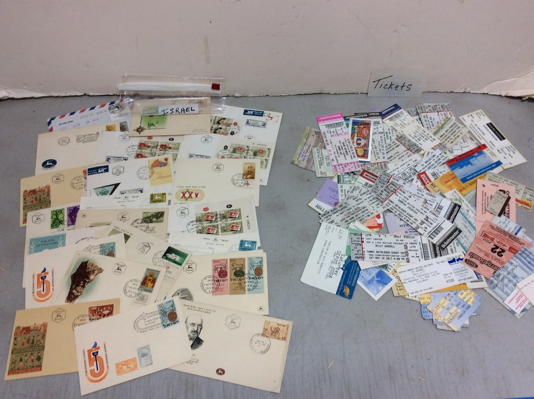 Vintage event tickets and Israel First Day Covers (1 of 1)