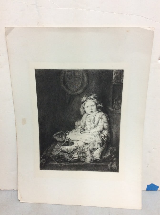 Antique Vintage black and white 1893 print by George Barrie(14in.x19in.) (1 of 1)