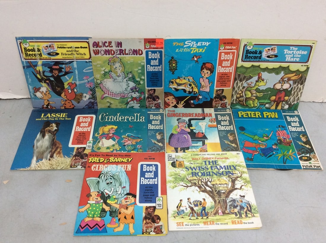 Vintage children's books and records(Peter Pan, Cinderella, Lassie, and more): Vintage children's books and records(Peter Pan, Cinderella, Lassie, and more)