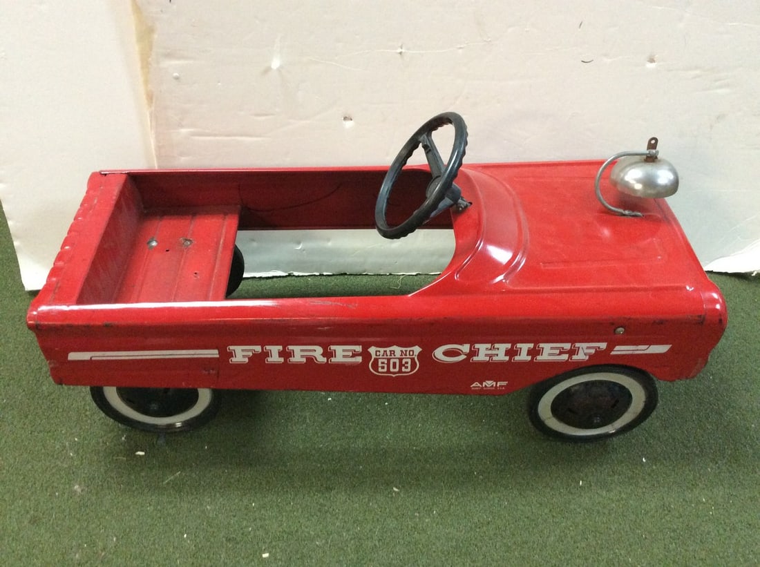 Vintage AMF Fire Chief toy pedal car(34.5in.x13.5in.x17.5in.) (1 of 1)