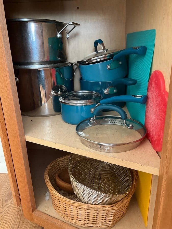 Various pots/pans and wicker baskets(Michelangelo, CuisinArt,etc.-7in.tallest) (1 of 1)