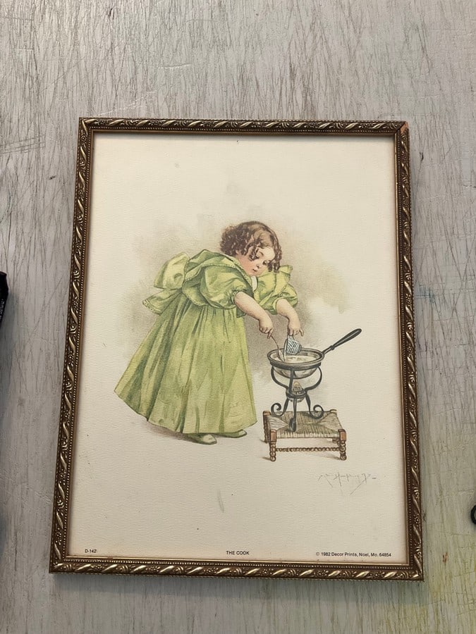 1982 The Cook framed print (9.5in.x12.5in.): 1982 The Cook framed print (9.5in.x12.5in.)