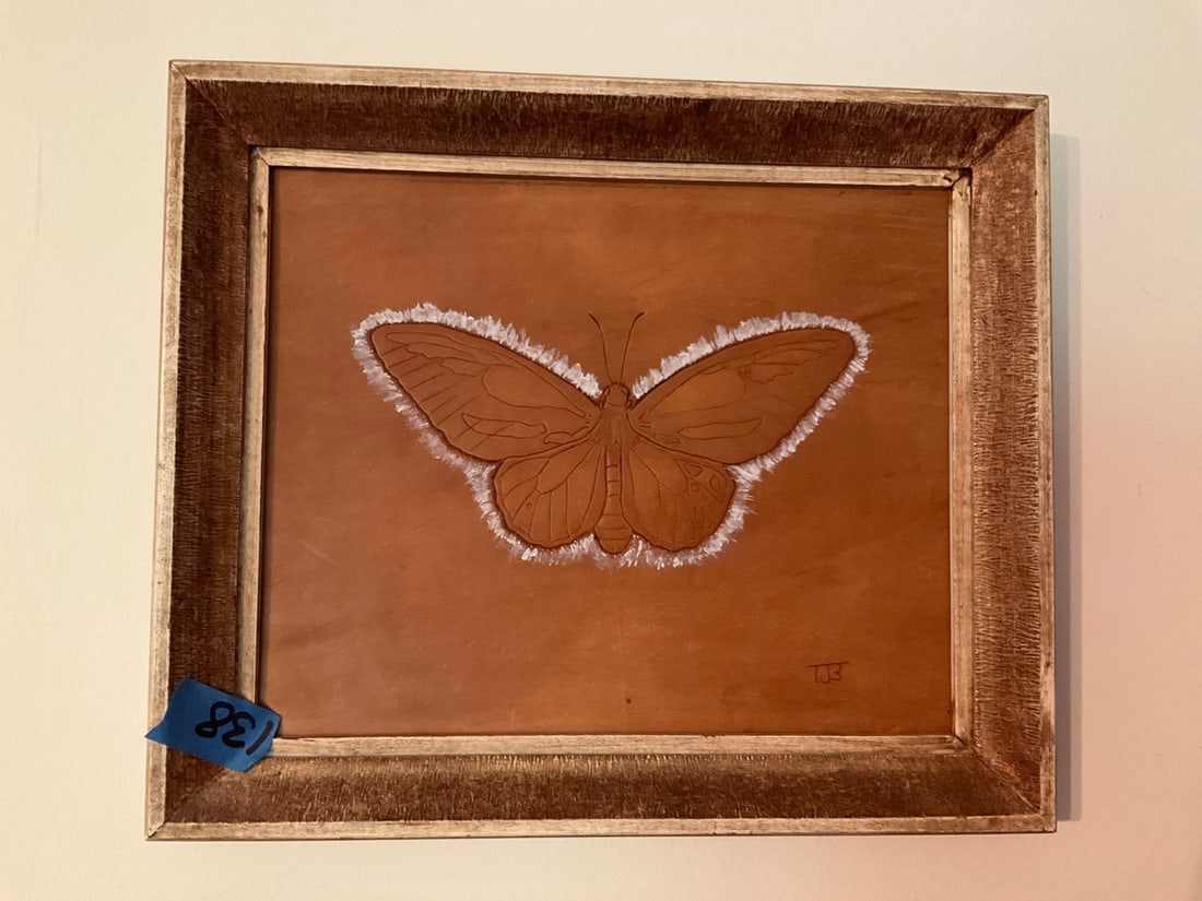 Signed wood butterfly artwork (13in.x11in.) (1 of 1)