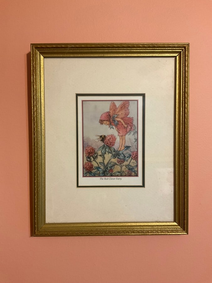 The Red Clover Fairy framed print signed CMB(9in.x11in.) (1 of 1)