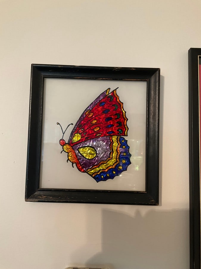 Framed butterfly art(8.25in.x8.75) (1 of 1)
