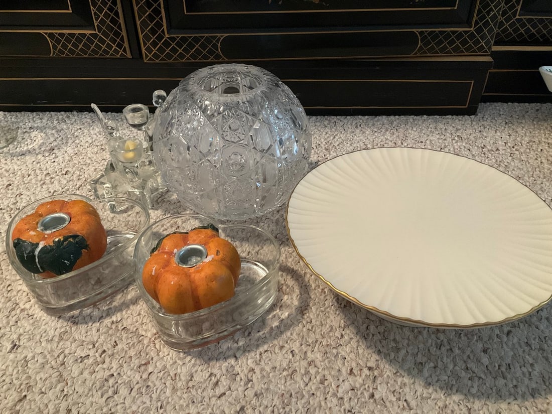 Decorative candleholders, Lenox serving tray, and more(8.25in.tallest) (1 of 1)