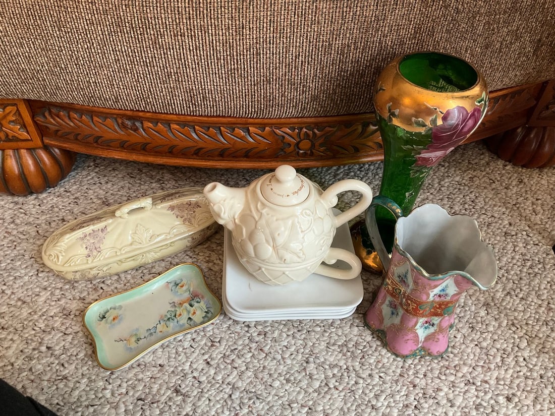 Teapot, pitcher, ceramic with lid, and more(Parable, Pier 1,Stafffordshire, etc.-tallest 10.5in.) (1 of 1)