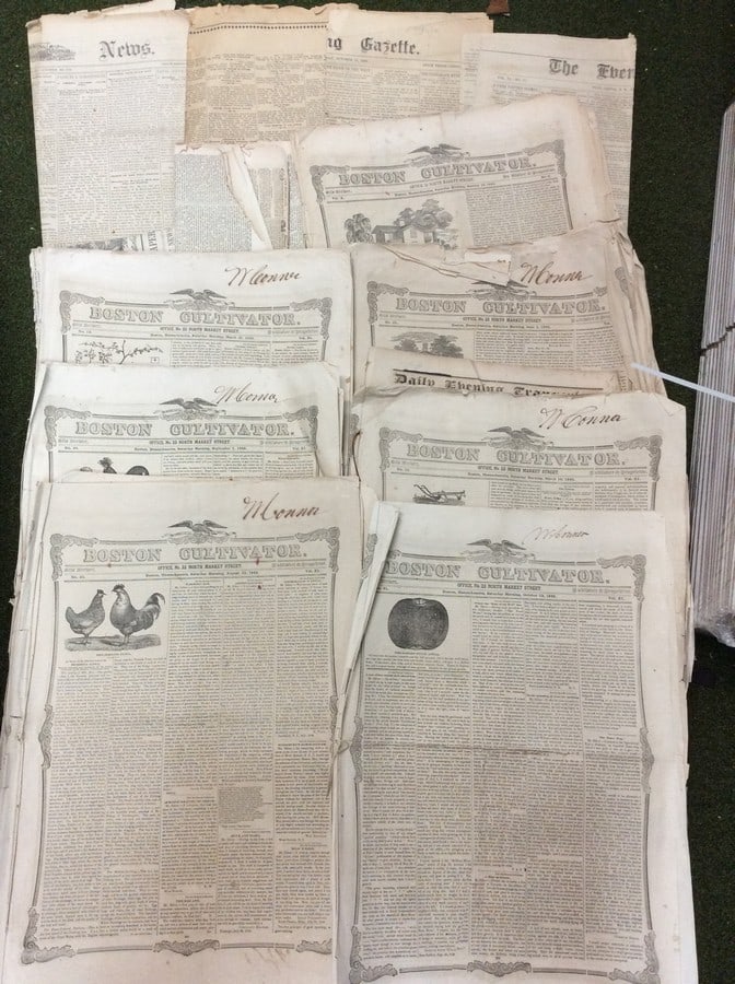 Vintage Boston Cultivator newspapers: Vintage Boston Cultivator newspapers