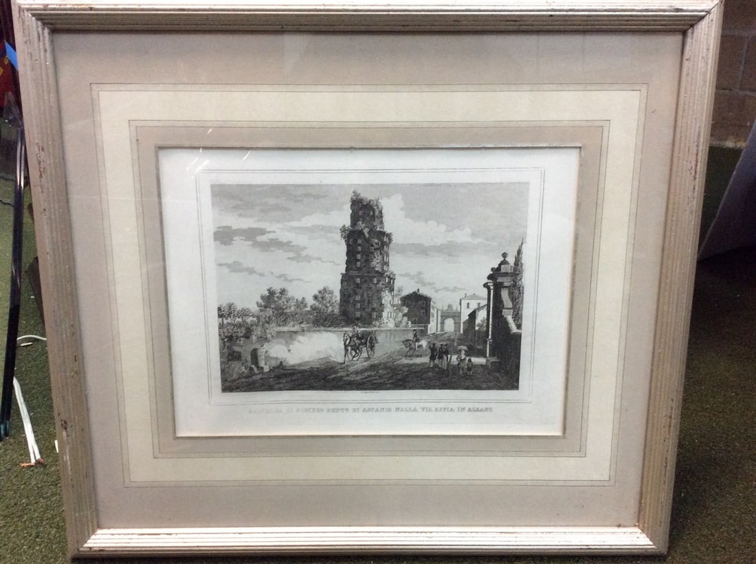 Framed Sepoolcro di Pompeo Detto di Ascanto Nella Via Appia in Albano print(18in.x19.5in.) (1 of 1)