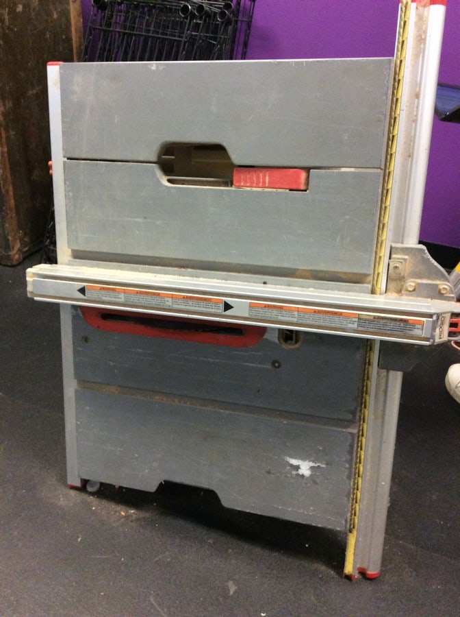 Ridgid table saw(38in.x28.5in.x16.5in.) (1 of 1)