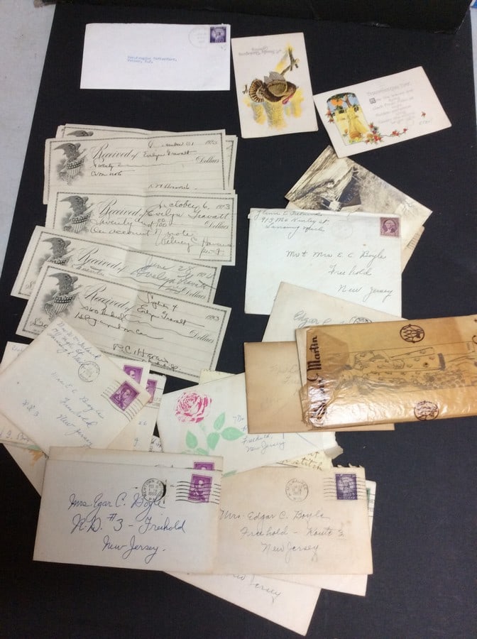 Vintage letters on postcards: Vintage letters on postcards