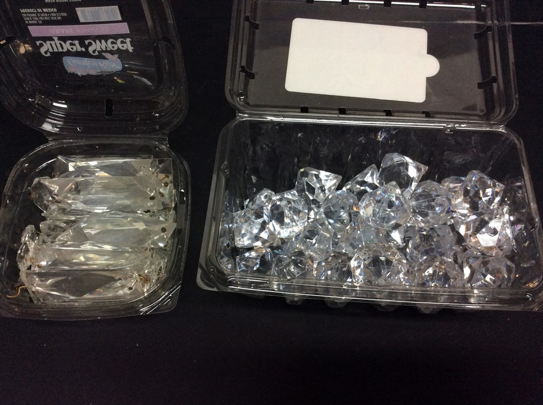 Antique hand cut glass/crystal Chandelier drops (1 of 1)