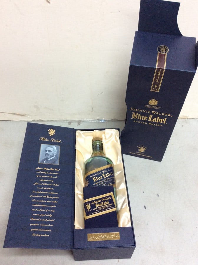 Johnnie Walker Blue Label Scotch Whisky(750mL-more than half full) (1 of 1)