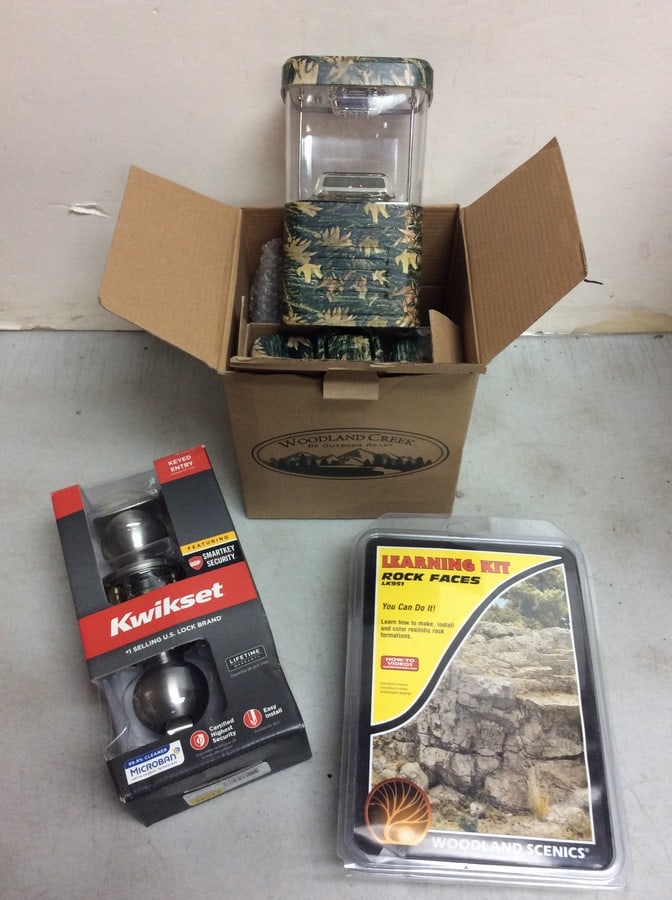 Woodland scenics rockfaces learning kit, Woodlank Creek 4 piece lantern set(tallest 7in.), and (1 of 1)