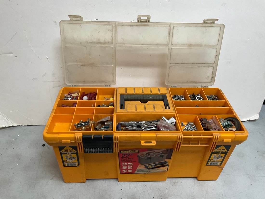 Work Force 22in Toolbox With built in Organizer and Tray (Some supplies inside) (1 of 1)