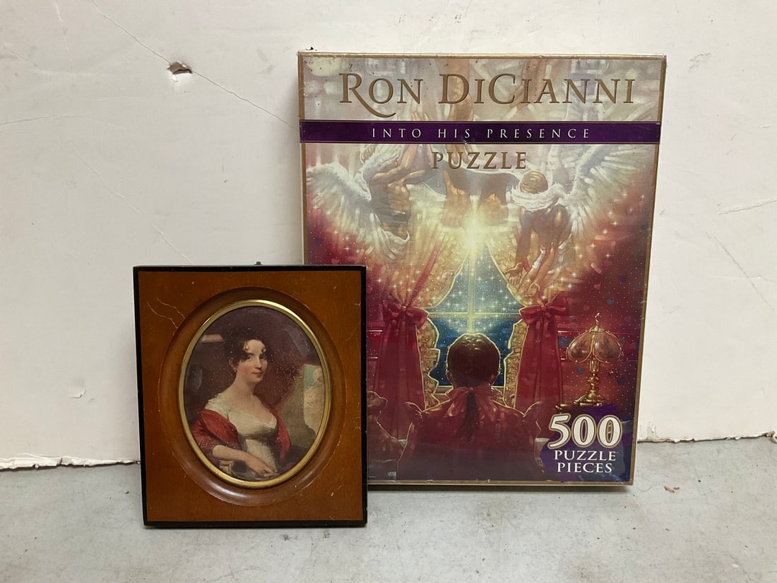 Framed Mrs. John Bore Portrait(6inx7in) and Ron DiCianni 500 pc Puzzle: Framed Mrs. John Bore Portrait(6inx7in) and Ron DiCianni 500 pc Puzzle