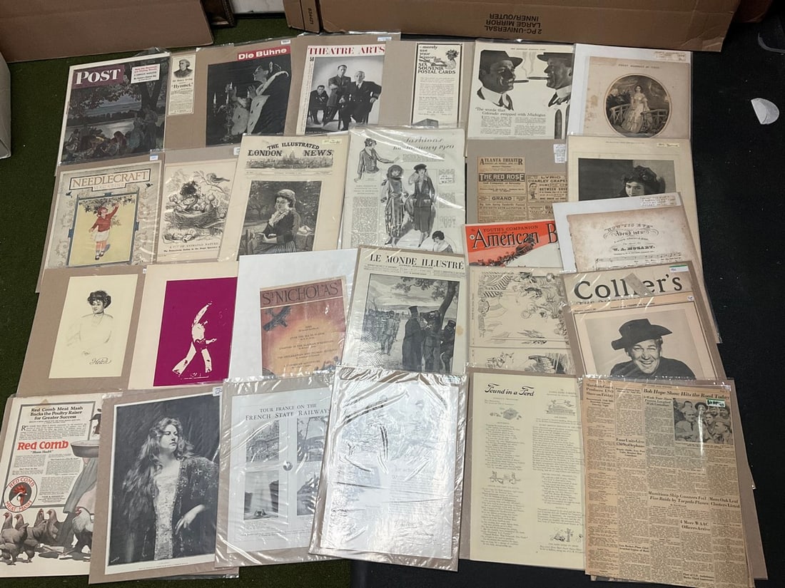 Vintage ephemera(newspaper, advertisements, artwork, and more): Vintage ephemera(newspaper, advertisements, artwork, and more)