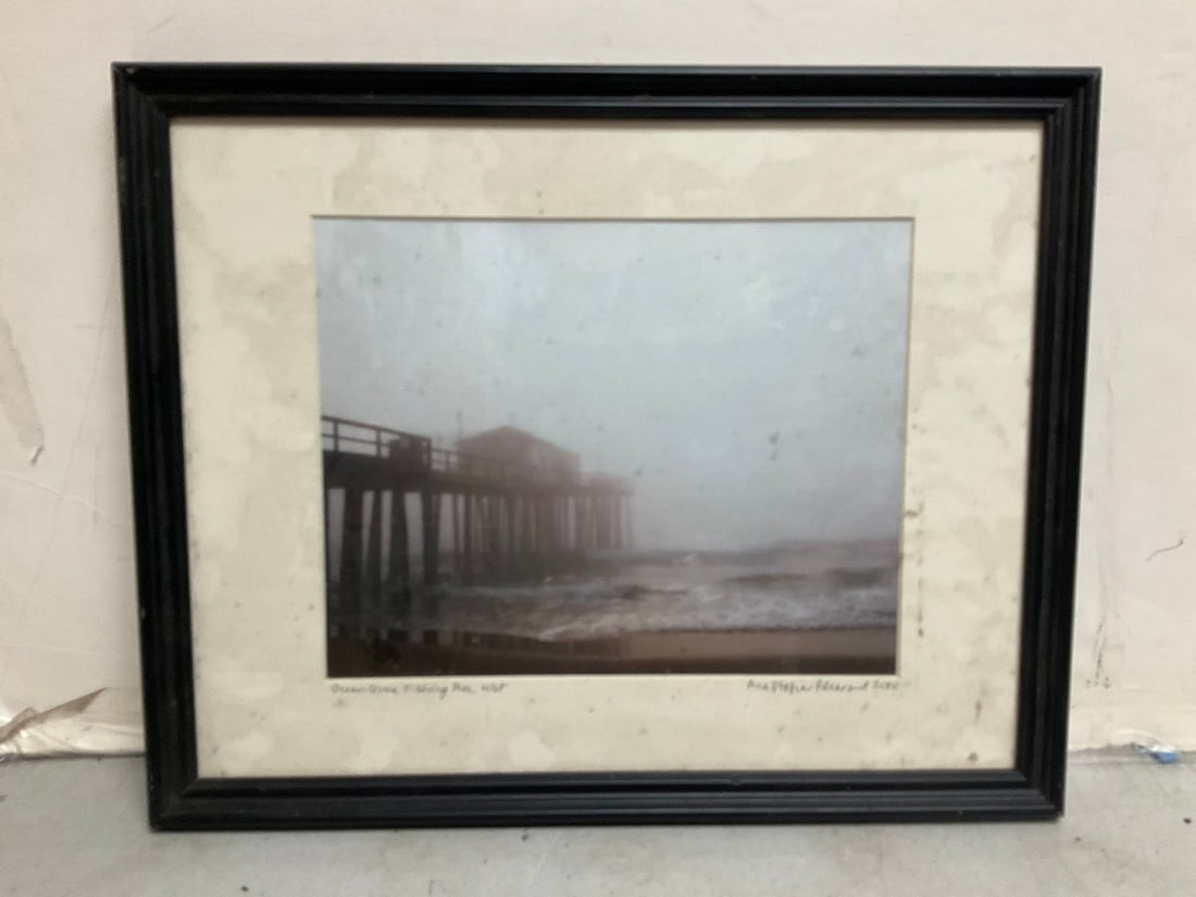 Framed Ocean Grove Fishing Pier Mist Photograph - 2010(12x15.25in): Framed Ocean Grove Fishing Pier Mist Photograph - 2010(12x15.25in)