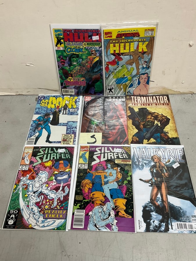 Various comic books(Incredible Hullk, The Silver Surfer, Terminator, and more) (1 of 1)