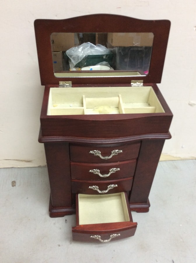 Wooden Jewelry Box with Drawers (13inx10.5inx5.25in): Wooden Jewelry Box with Drawers (13inx10.5inx5.25in)