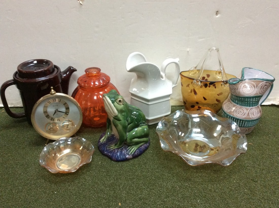 Ceramic Pitchers/Teapot, Glass Bowls/Basket, Jar and more (Tallest - 10.25in.) (1 of 1)