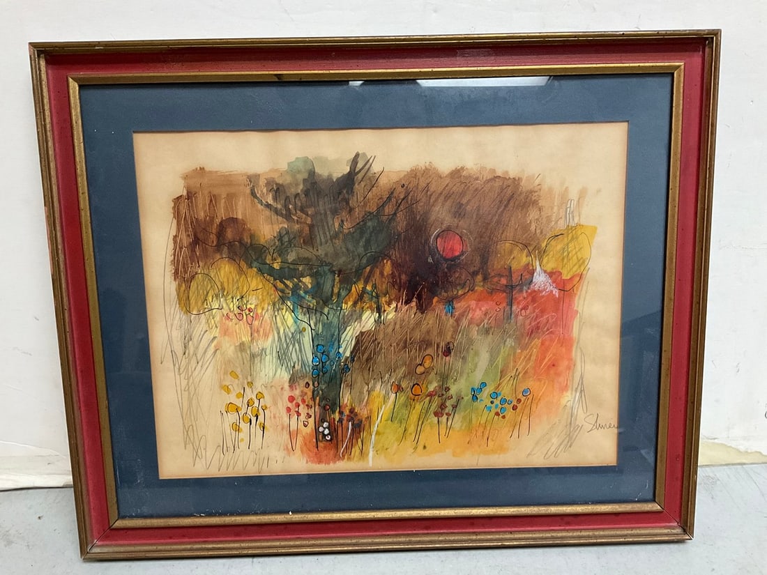 Framed and signed watercolor artwork(20in.x16in.) (1 of 1)