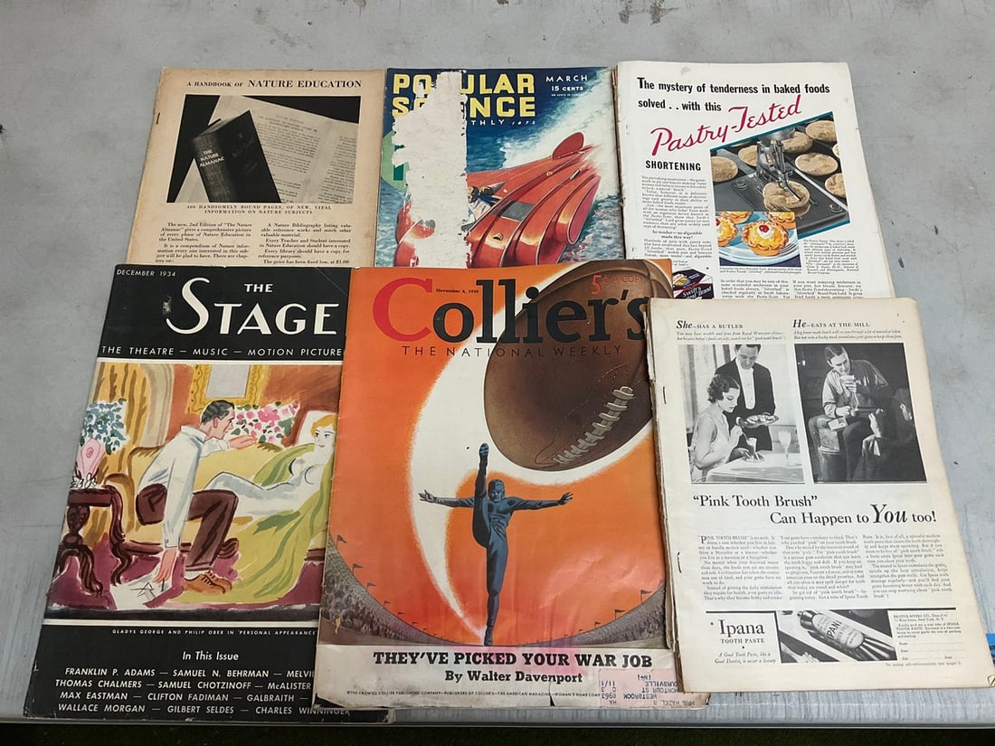 Vintage magazines(Popular Science,Collier's, and More): Vintage magazines(Popular Science,Collier's, and More)