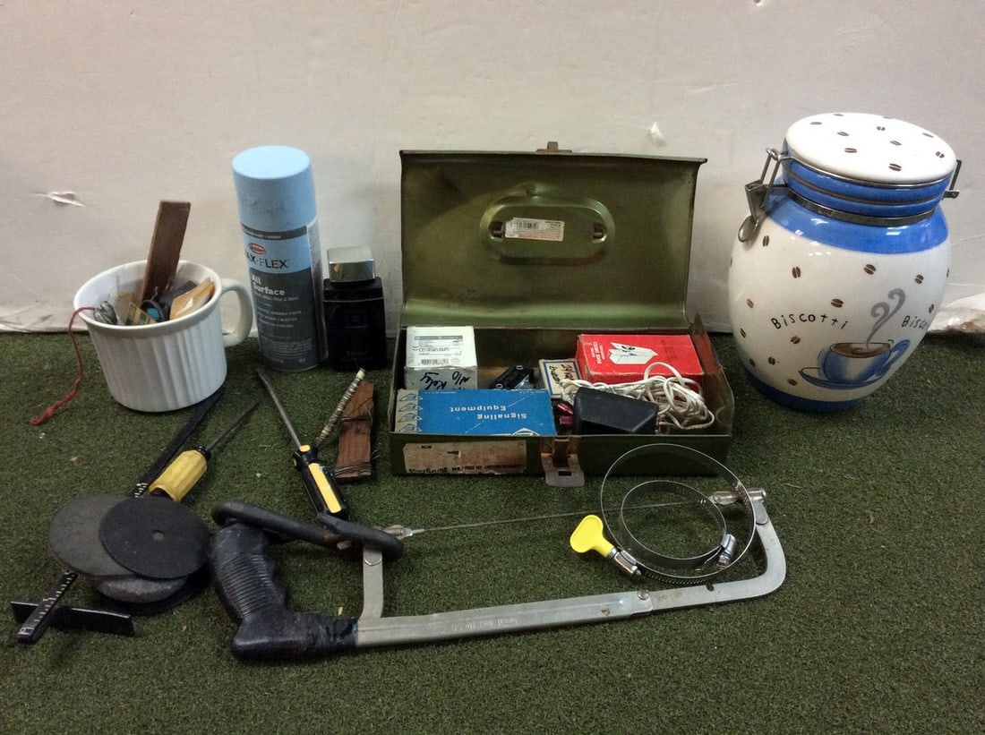 Inspirado Cookie Jar, Vintage Tools/Supplies, Tin box and more (Tallest - 10in) (1 of 1)