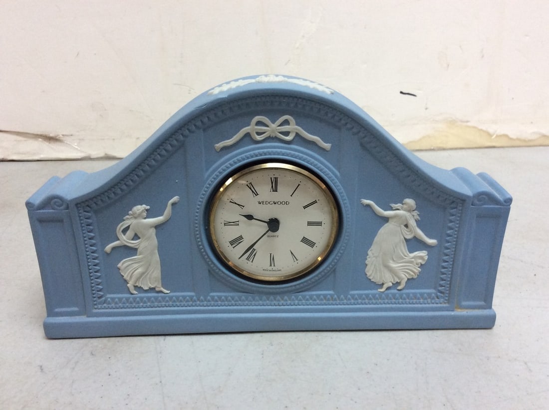 Wedgwood Jasperware Ceramic Clock - 1998 (5inx9inx1.25in) (1 of 1)