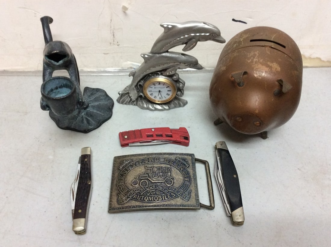 SPI Candle Holder, Spoontiques Clock, Vintage Piggy Banks, Mini Blades and more (Tallest - 4.25in) (1 of 1)