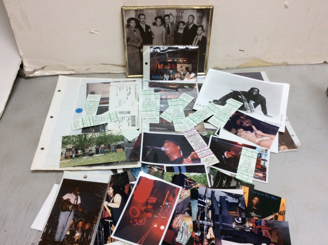 Clarence Clemmins Stone Pony Tickets and Photographs (Frame - 10.25inx8.25in): Clarence Clemmins Stone Pony Tickets and Photographs (Frame - 10.25inx8.25in)