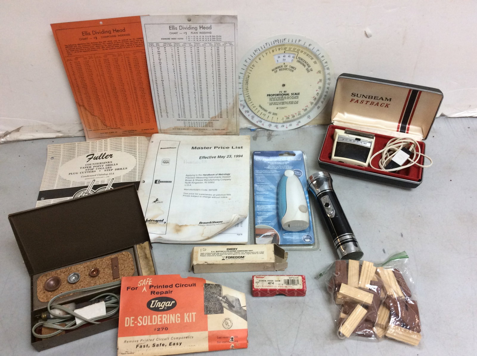 PS 80 proportional scale, Sunbeam Fastback, Eveready flashlight, and more: PS 80 proportional scale, Sunbeam Fastback, Eveready flashlight, and more