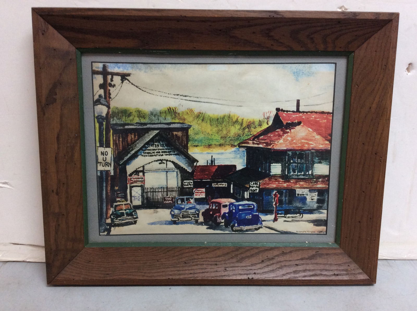 Framed Artwork Signed Roland K. Drake - 1989 (16inx20in) (1 of 1)